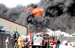 Africa Blaze Damages Plastic Factory