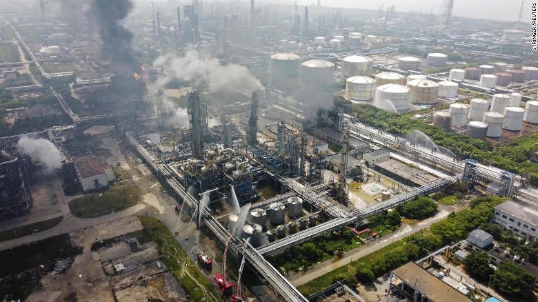 Fire At Shanghai Petro Chem