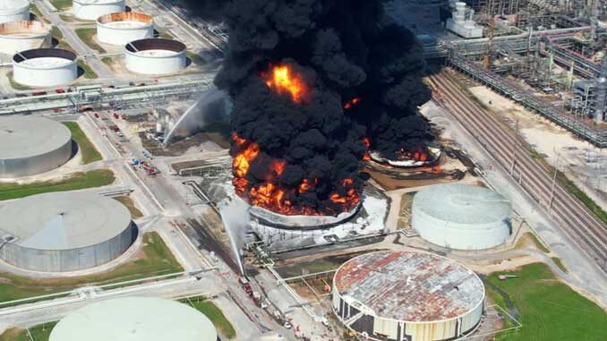Massive fire erupts after ‘chemical leak’ at Marathon refinery near New Orleans