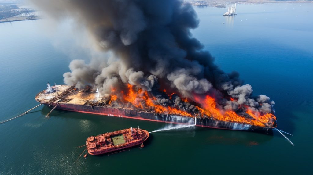Lithium-ion battery explosion leads to fire on oil tanker