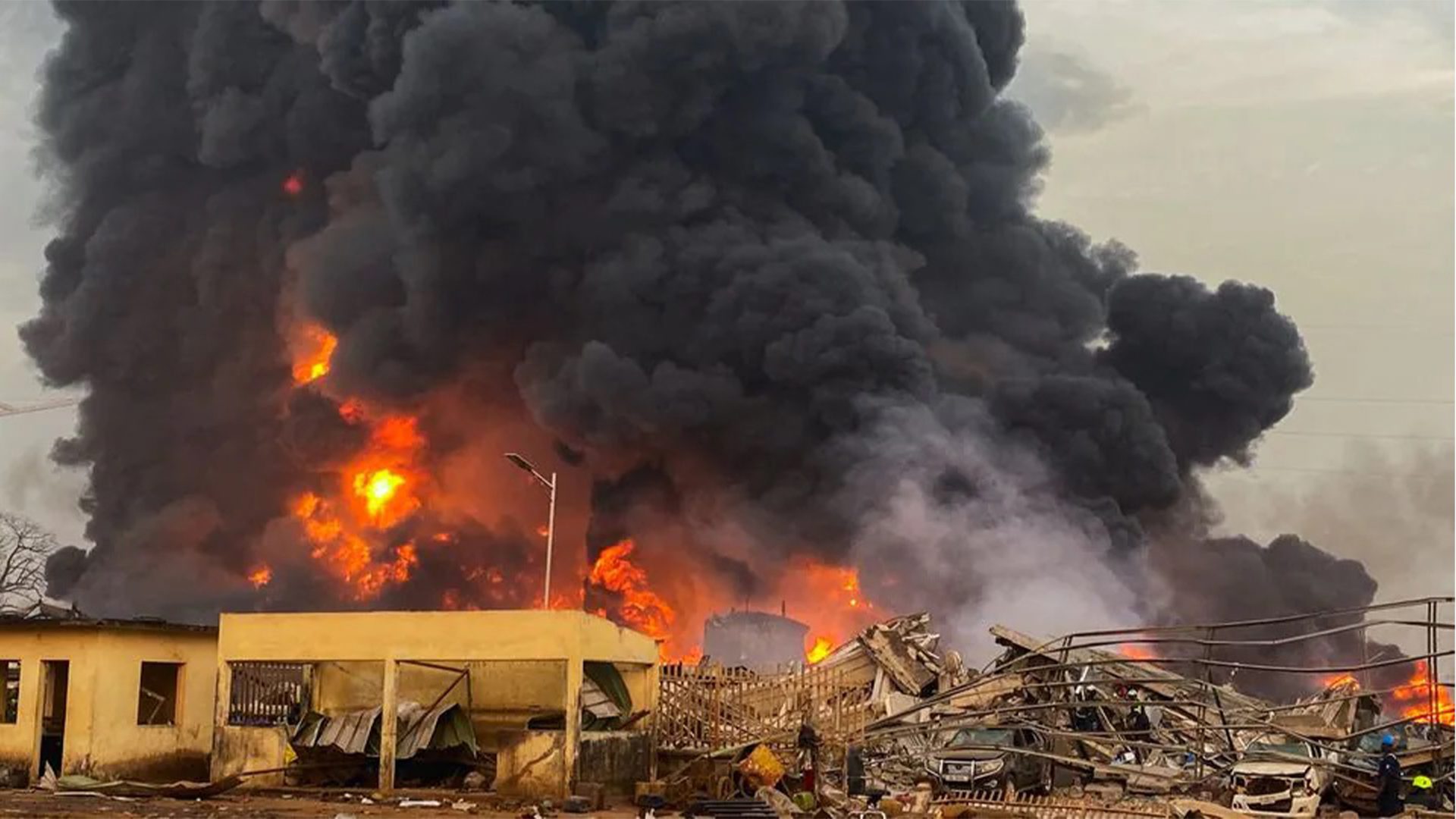 At least eight killed in Guinea oil terminal blast, police officer says