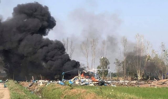 An explosion at a fireworks factory in rural Thailand kills about 20 people